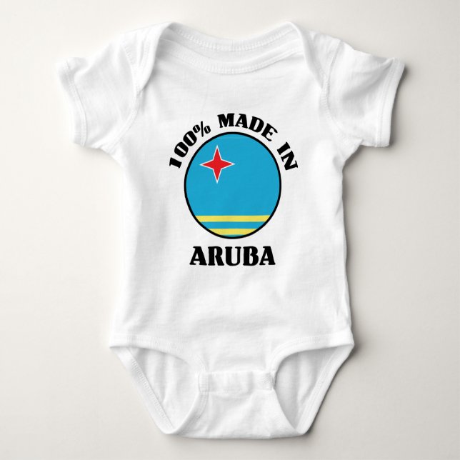 Gemacht in Aruba Baby Strampler (Vorderseite)