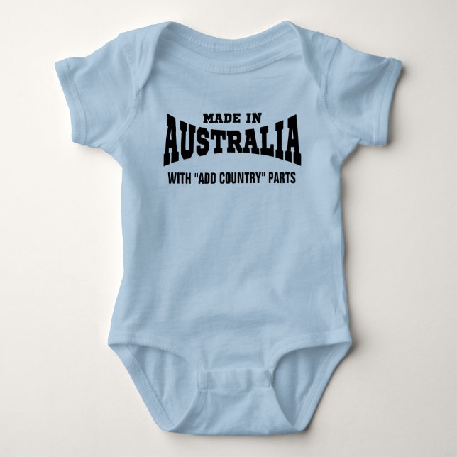 Gemacht in Australien mit "addieren Sie Baby Strampler (Vorderseite)