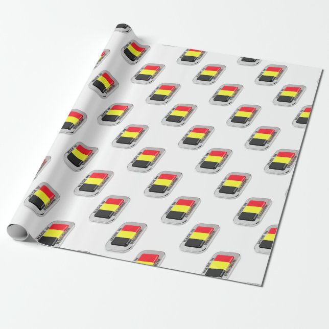 Gemacht in Belgien Geschenkpapier (Ungerollt)