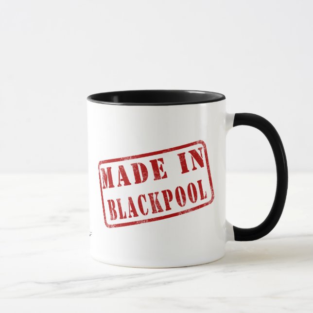 Gemacht in Blackpool Tasse (Rechts)