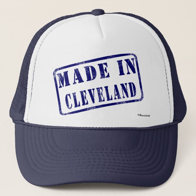 Gemacht in Cleveland Truckerkappe (Vorderseite)