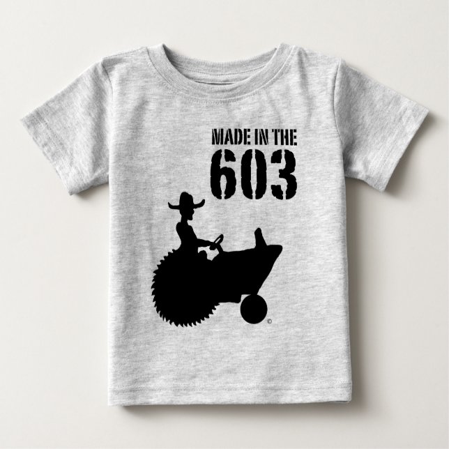 Gemacht in den 603 baby t-shirt (Vorderseite)