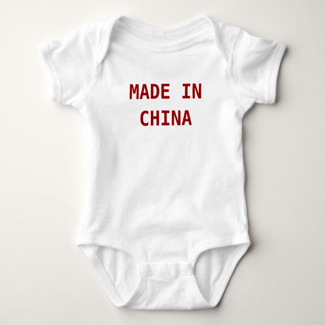 GEMACHT IN DER CHINA BABY STRAMPLER (Vorderseite)