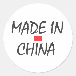 GEMACHT IN DER CHINA RUNDER AUFKLEBER
