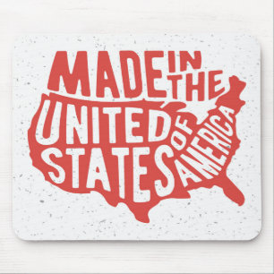 Gemacht in der USA-Typografie Mousepad
