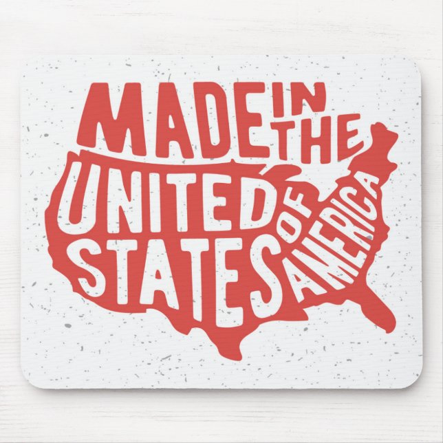 Gemacht in der USA-Typografie Mousepad (Vorne)