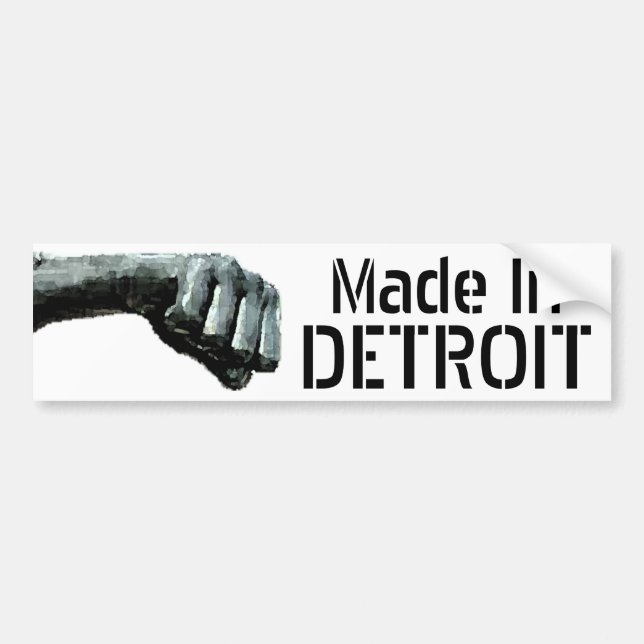 Gemacht in Detroit Autoaufkleber (Vorne)