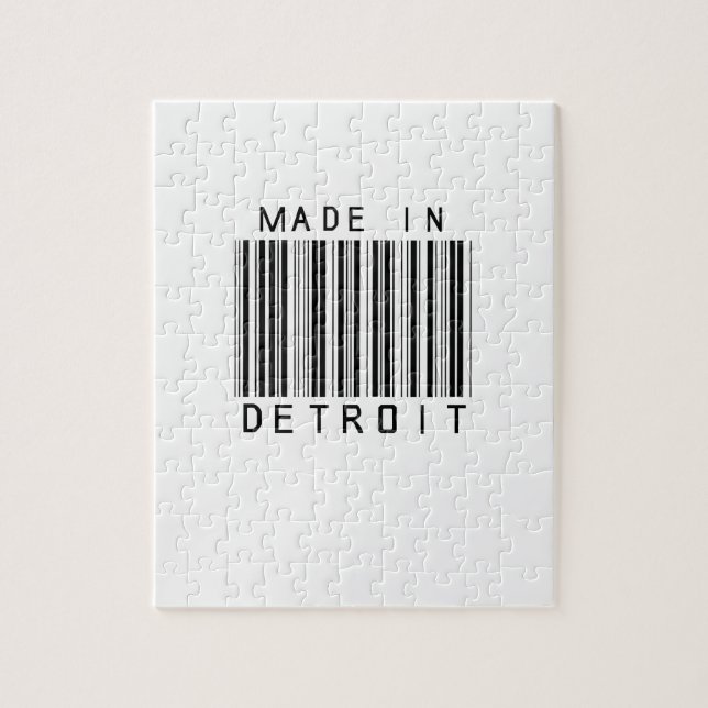 Gemacht in Detroit-Barcode Puzzle (Vertikal)