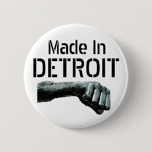 Gemacht in Detroit Button