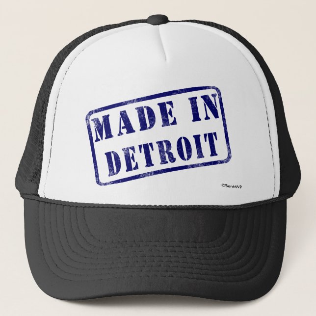 Gemacht in Detroit Truckerkappe (Vorderseite)