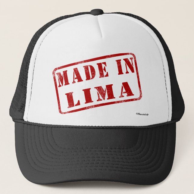 Gemacht in Lima Truckerkappe (Vorderseite)
