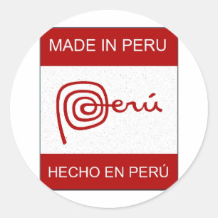 Gemacht in Peru Runder Aufkleber