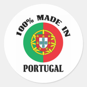 Gemacht in Portugal Runder Aufkleber
