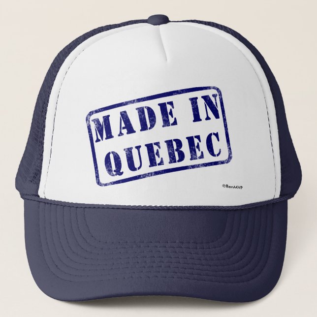 Gemacht in Quebec Truckerkappe (Vorderseite)