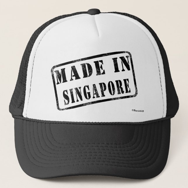 Gemacht in Singapur Truckerkappe (Vorderseite)