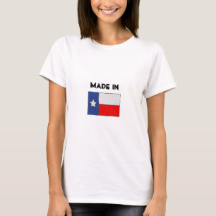 Gemacht in Texas. Skizze von Texas-Flagge T-Shirt
