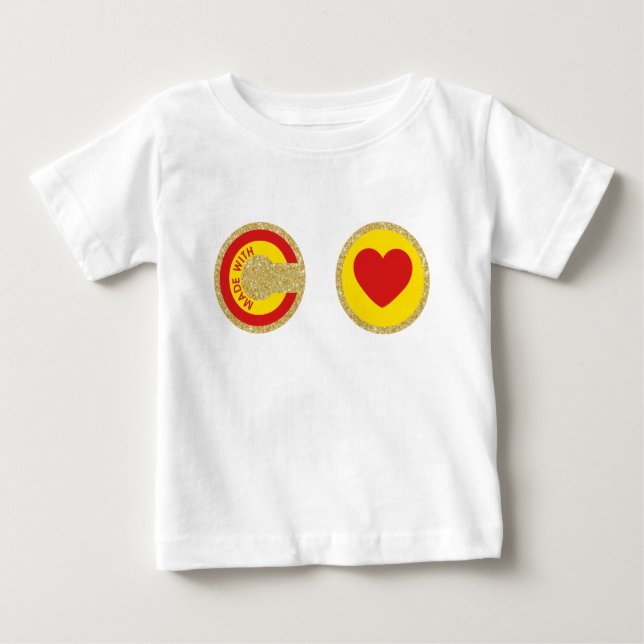 Gemacht mit Liebe (geistiger Symbolismus) (© Mira) Baby T-shirt (Vorderseite)