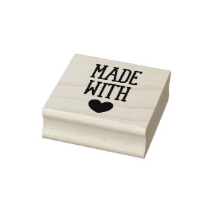 Gemacht mit Liebe Gummistempel