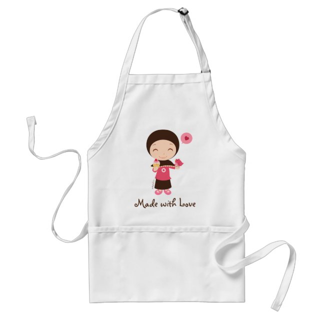 Gemacht mit Liebe-Schürze Schürze (Vorne)