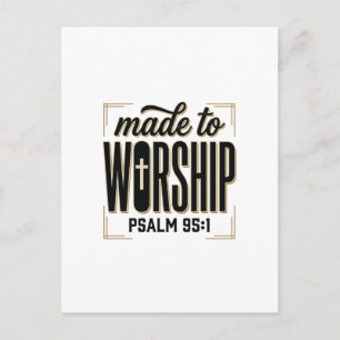 Gemacht um anzubeten Psalm 95_1 Christliches Vinta Postkarte