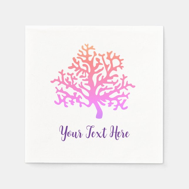 Gemälde an benutzerdefinierten Korallenriffen Serviette (Vorderseite)