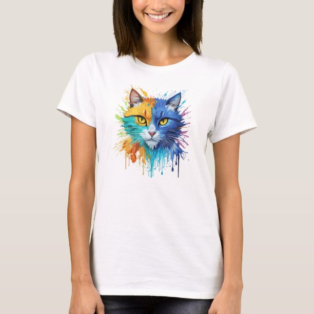 Gemälde Art Cat T - Shirt (Vorderseite)