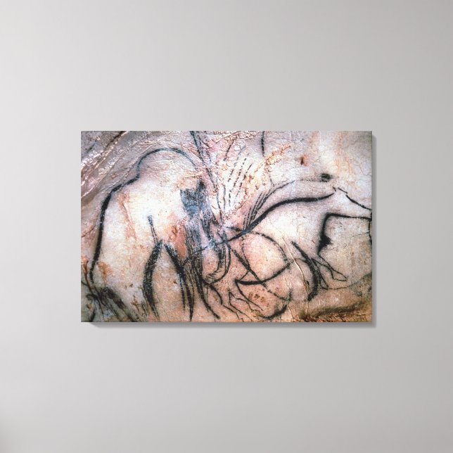 Gemälde, auf denen Mammut und Rinder aus dem C dar Leinwanddruck (Vorderseite)