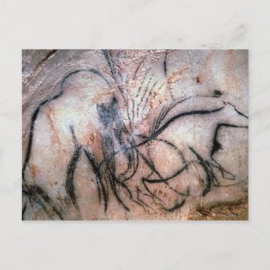 Gemälde, auf denen Mammut und Rinder aus dem C dar Postkarte