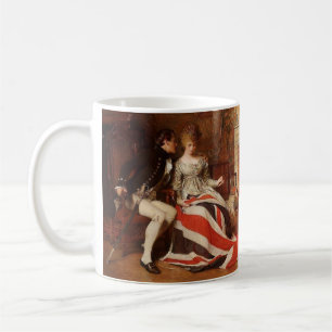 Gemälde aus der viktorianischen Ära des 19. Jahrhu Kaffeetasse