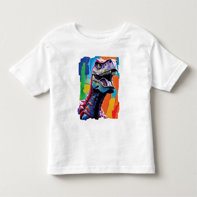 Gemälde aus einem Tyrannosaurus Rex | T-Rex Kleinkind T-shirt (Vorderseite)