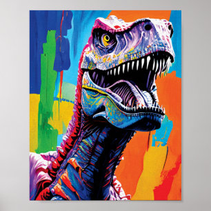 Gemälde aus einem Tyrannosaurus Rex T-Rex Poster