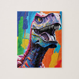 Gemälde aus einem Tyrannosaurus Rex   T-Rex Puzzle