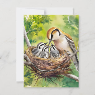 Gemälde aus Nest Postkarte