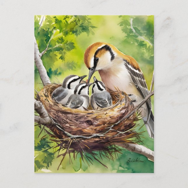 Gemälde aus Nest Postkarte (Vorderseite)