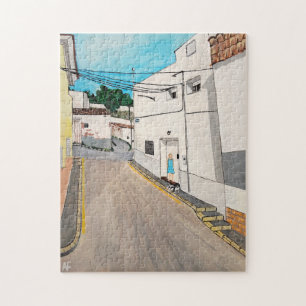 Gemälde Calle Cabanilles von Alfred Fox Puzzle