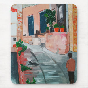 Gemälde Calle Del San Miguel von Alfred Fox Mousepad