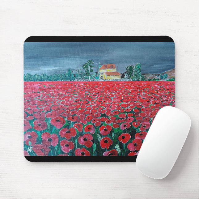 Gemälde Campo de Amapolas von Alfred Fox Mousepad (Mit Mouse)