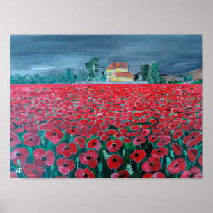 Gemälde Campo de Amapolas von Alfred Fox Poster