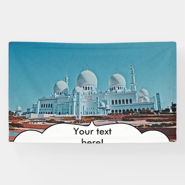 Gemälde der Abu Dhabi Moschee Banner (Horizontal)