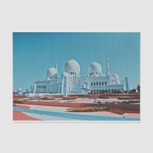 Gemälde der Abu Dhabi Moschee Seidenpapier
