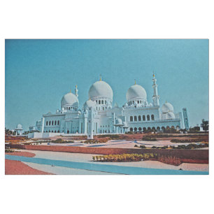 Gemälde der Abu Dhabi Moschee Stoff