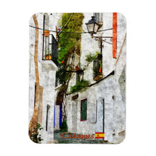 Gemälde der Stadt Cadaques in Spanien, Reise Magnet
