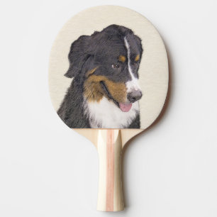 Gemälde des Berner Sennenhunds - Originale Hundeku Tischtennis Schläger