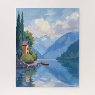 Gemälde des Comer Sees, Italien Puzzle