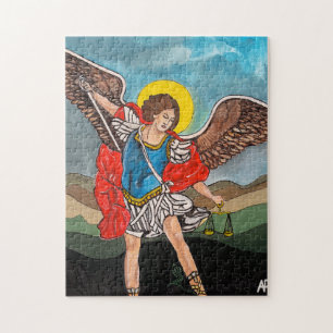 Gemälde des Erzengels Michael von Alfred Fox Puzzle