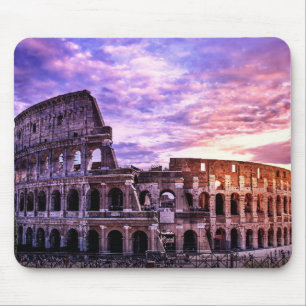 Gemälde des Kolosseums in Rom bei Sonnenuntergang Mousepad