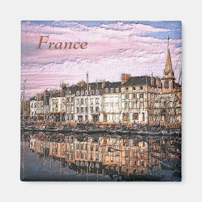Gemälde in französischem Port-Foto Magnet (Vorne)