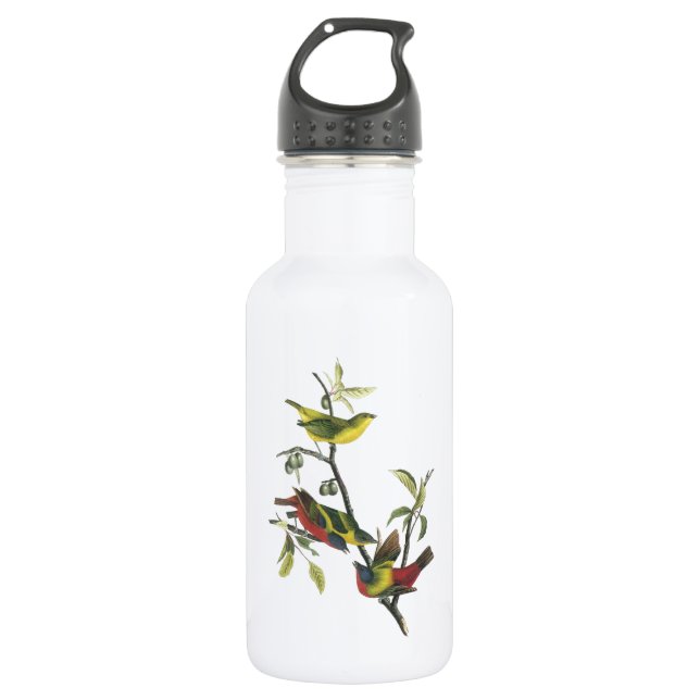 Gemälde Jagd von Audubon Edelstahlflasche (Vorderseite)