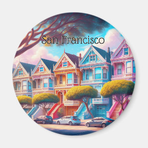Gemälde Ladys Viktorianisch San Francisco Souvenir Magnet