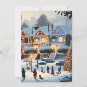 Gemälde Ladys Weihnachtsmagie San Francisco Einladung